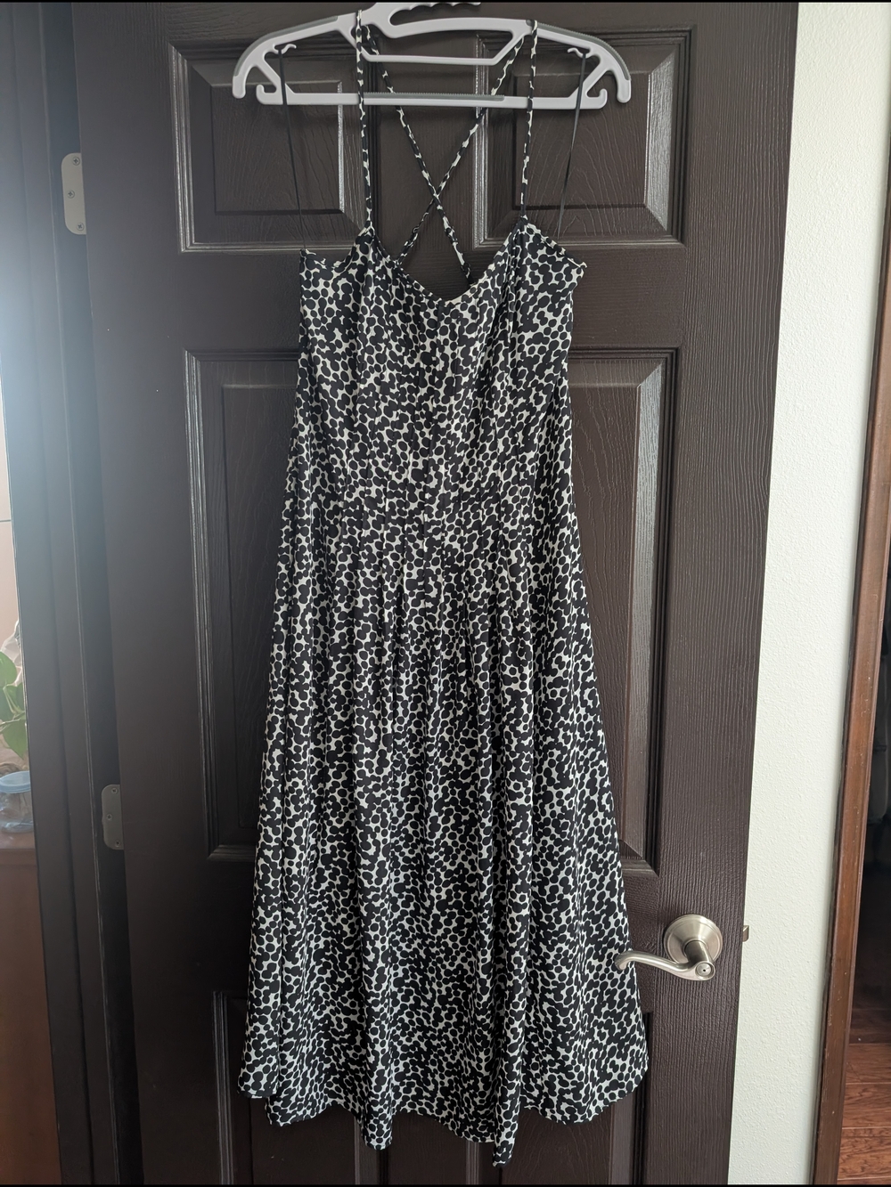 Banana Republic Black and White Spaghetti Strap Midi Dress (Fits Size 4-6)